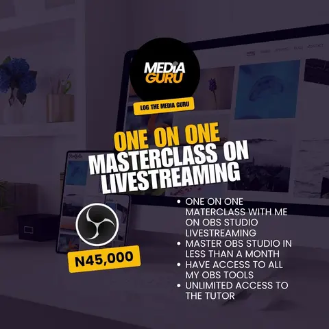ONE ON ONE MASTERCLASS ON OBS LIVESTREAMING